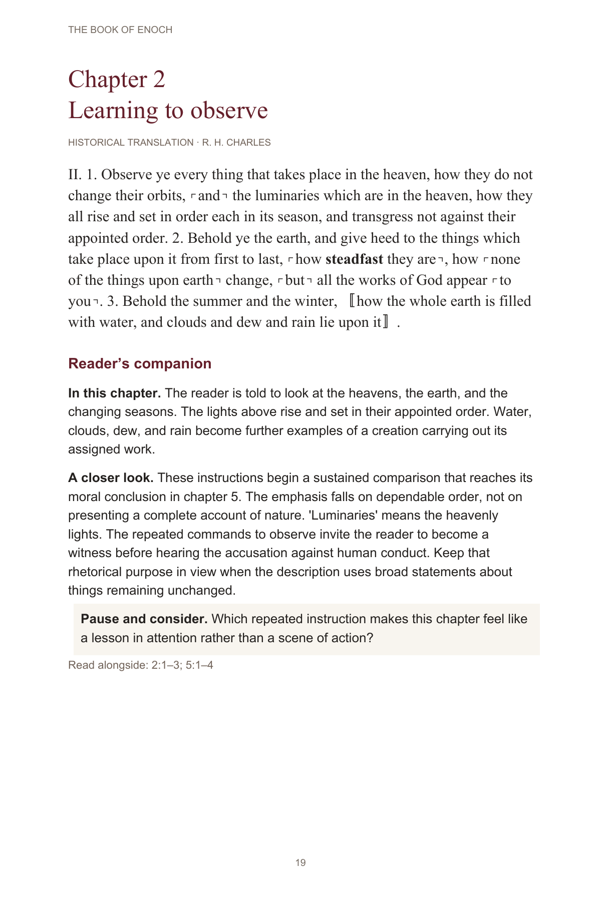 Chapter 2 and its explanation, page 19